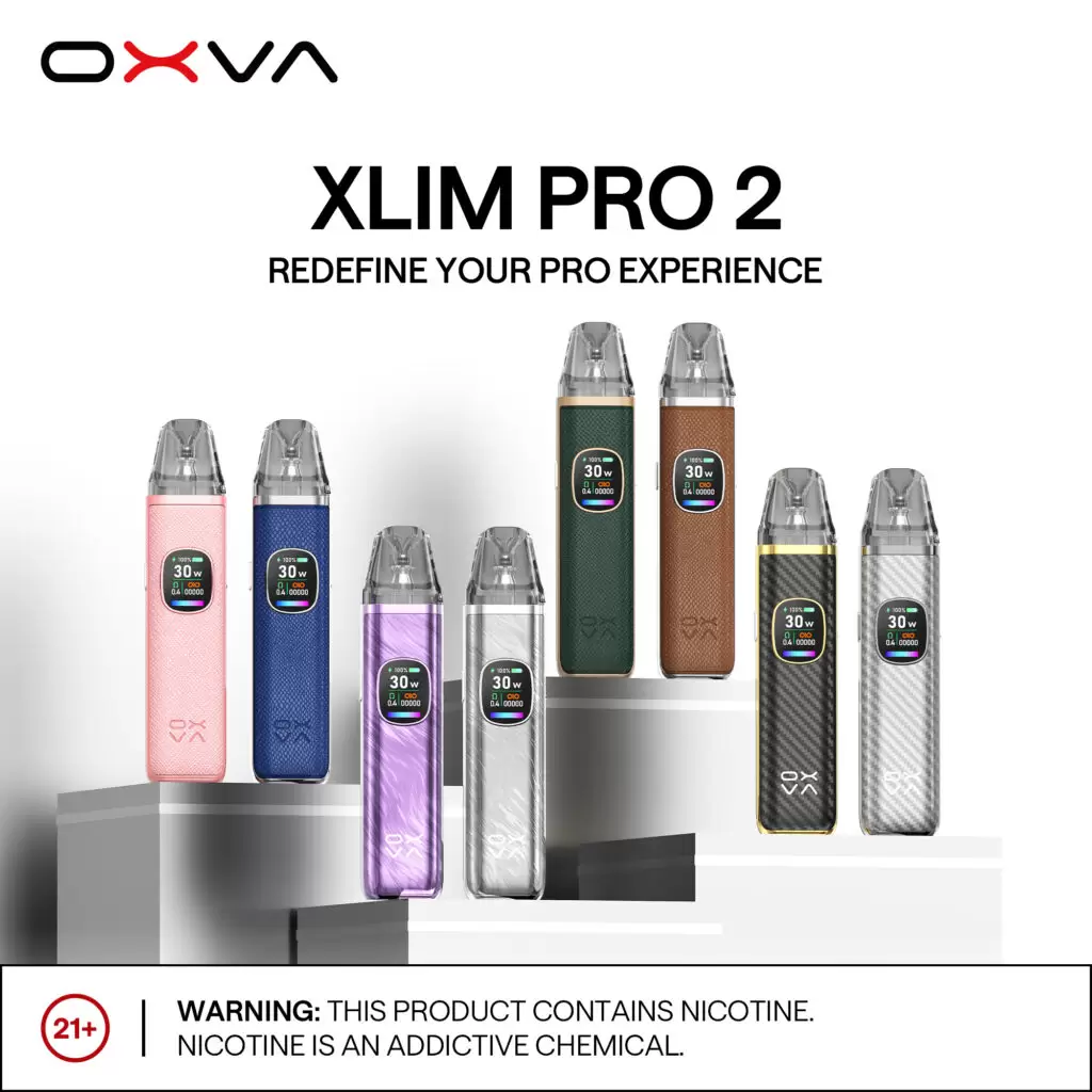 OXVA-Xlim-Pro-II-2-Pod-小蠻牛二代-電子煙主機.webp OXVA Xlim Pro II 2 小蠻牛二代 註油式電子煙主機套裝|1300mAh大電量 30W彩屏|Replay智慧溫控 (含雙煙彈)|規格與相容資訊:圖片 1